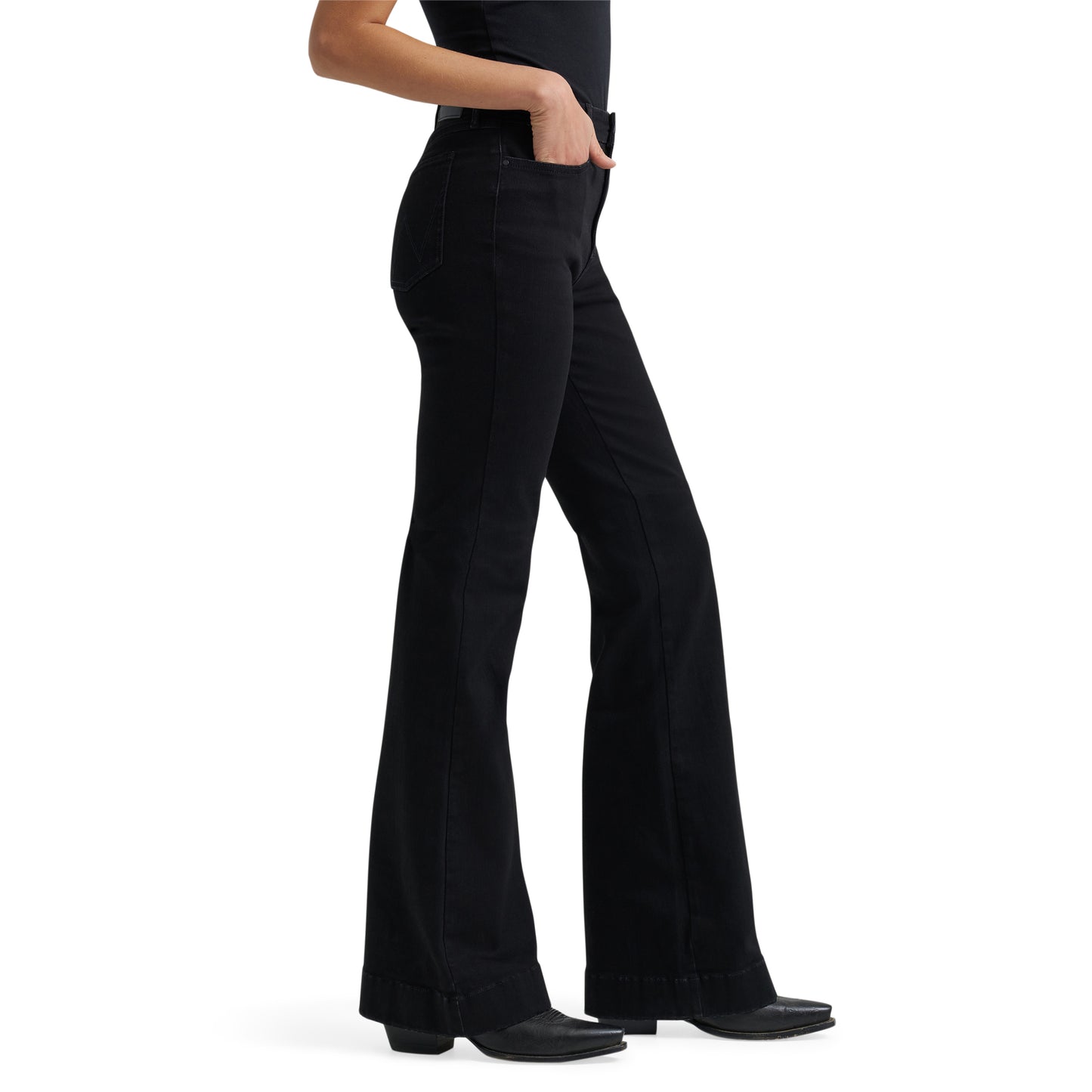 Wrangler Women's Bespoke High Rise Stretch Trouser Jean - Black
