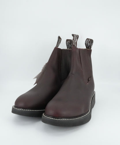 Establo Men's Grasso Leather Short Work Boot - Shedron Black Sole