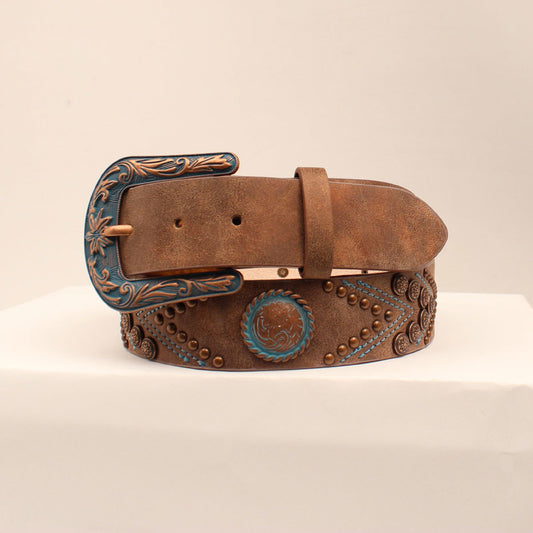 Angel Ranch Cinturón con cuentas marrón/azul