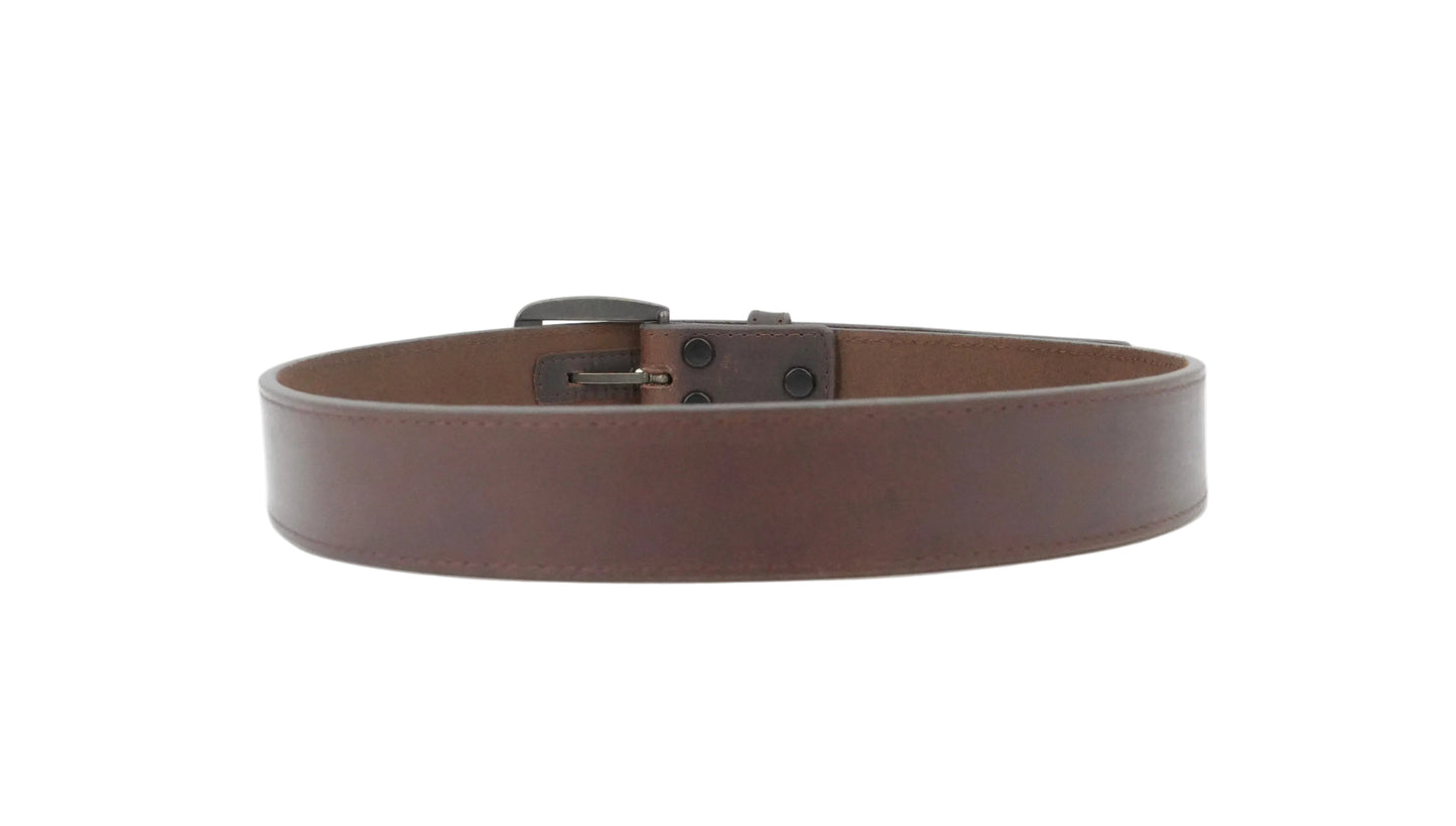 3D Men's Leather Belt - Brown