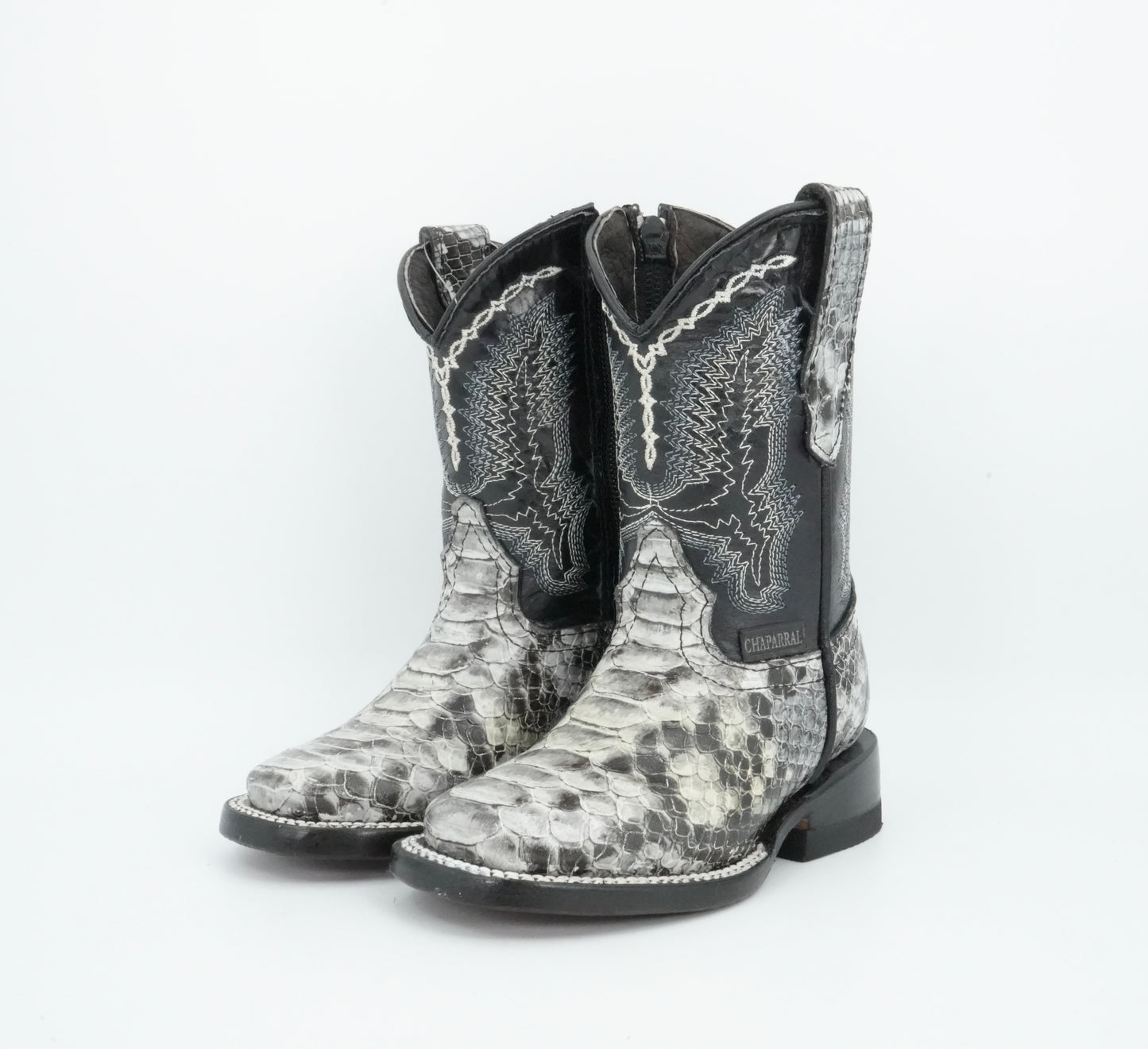 Chaparral Kid’s Python Natural Print Square Toe Boot