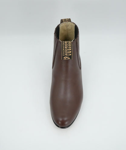 Besserro Kid's Leather Charro Short Boot - Brown
