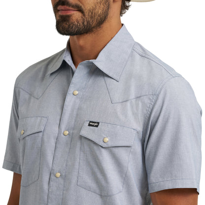 Wrangler Men's All Terrain Gear Drover Short Sleeve Utility Shirt - Bering Sea