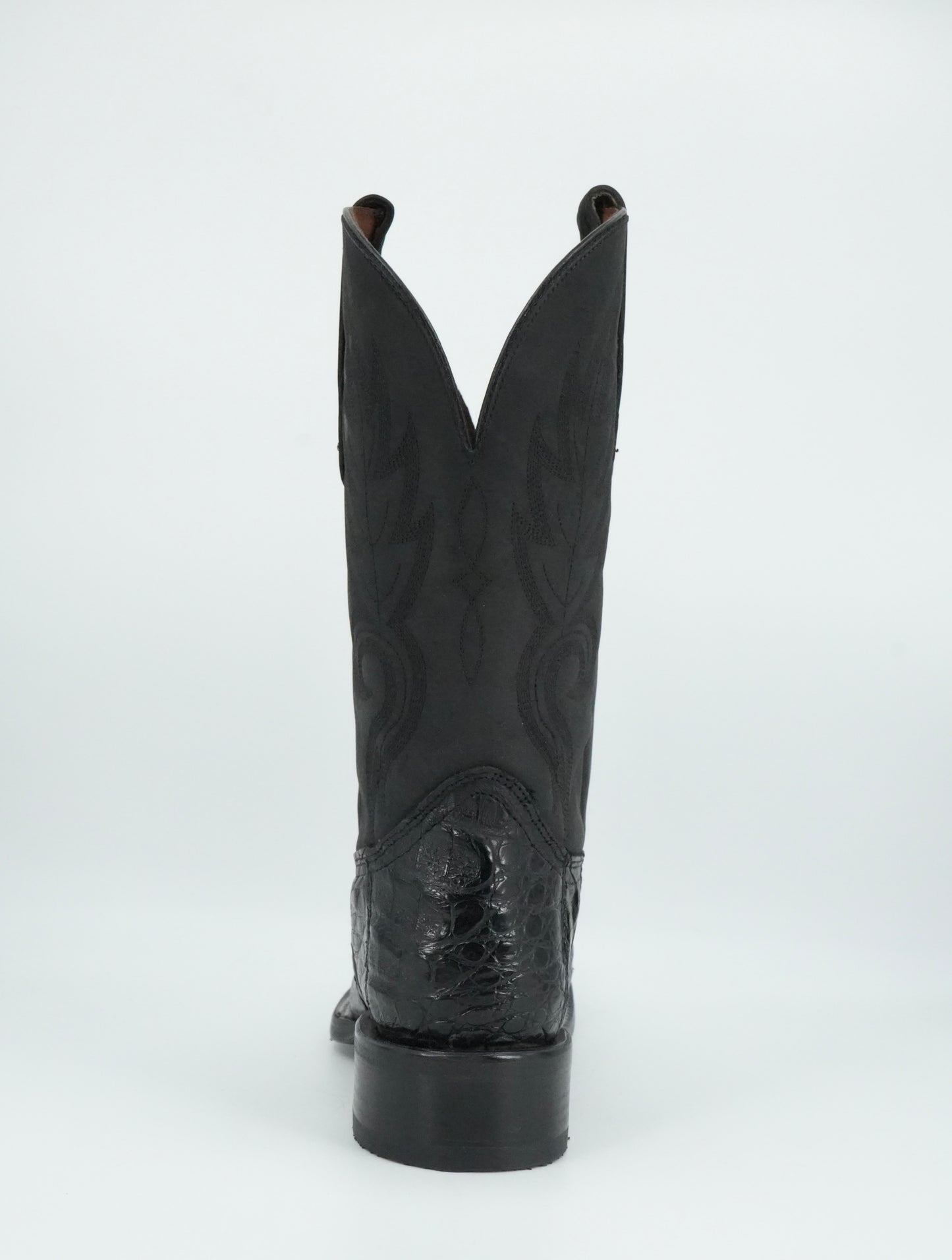 Circle G Men's Black Caiman Square Toe Boot