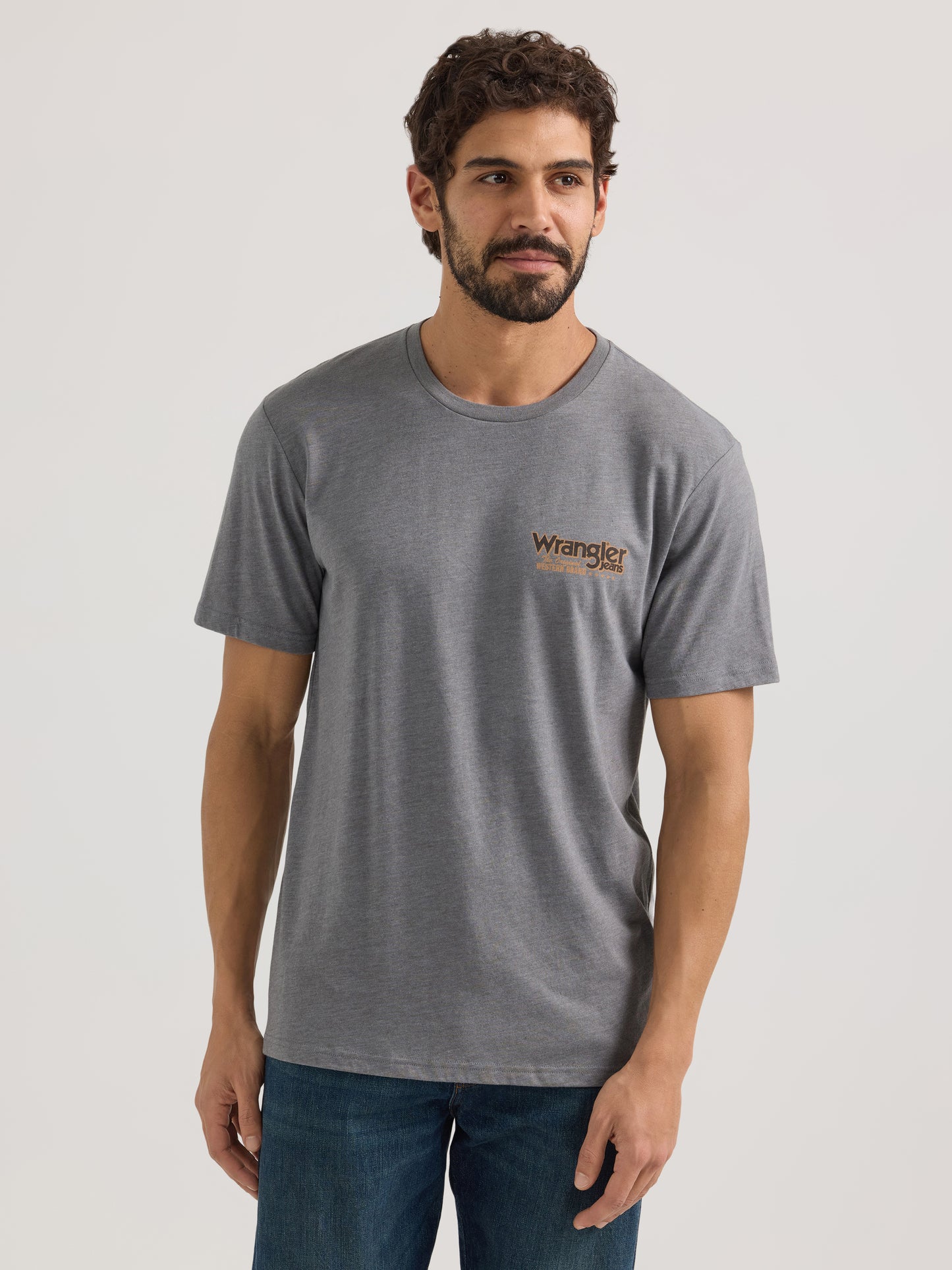 Wrangler Men's Back Graphic T-Shirt Graphite Heather