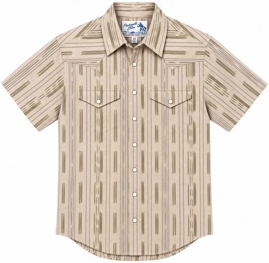 Panhandle Slim Men's Modern Vintage Short Sleeve Shirt - Khaki