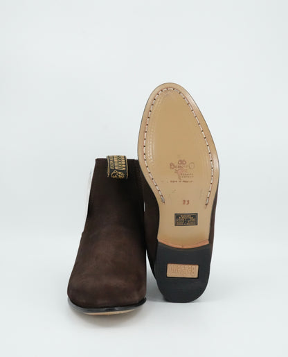 Besserro Kid's Nobuck Charro Short Boot - Dark Tobacco