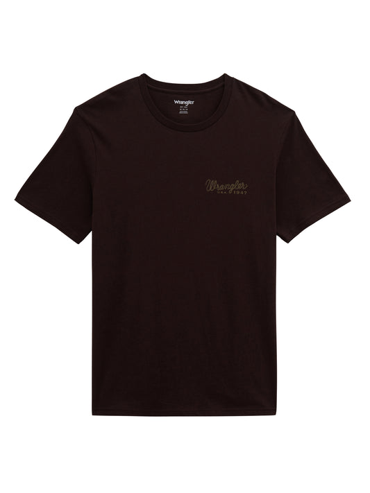 Wrangler Men's Rodeo Wrestling Team Graphic T-Shirt - Coffee