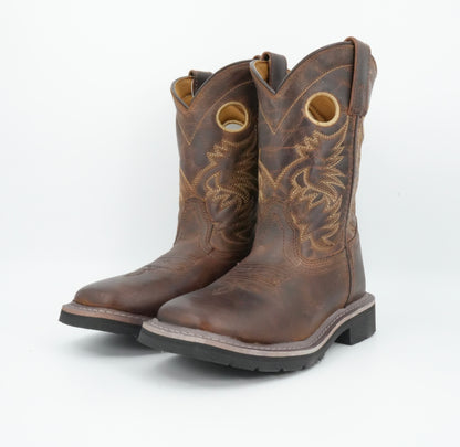 Dan Post Kid's Amarillo Rustic Leather Boot - Brown