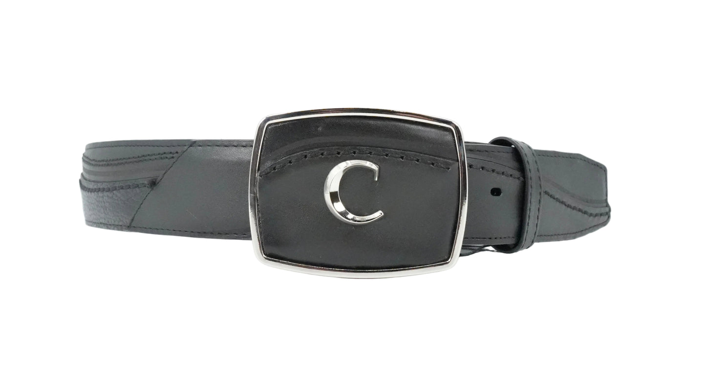 Cuadra Men's Oxford Western Bovine Leather Belt - Oxford Grey