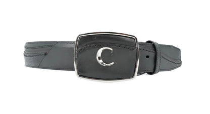 Cuadra Men's Oxford Western Bovine Leather Belt - Oxford Grey
