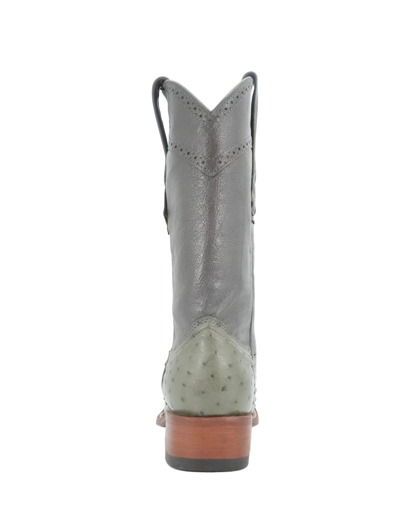 Cuadra Men's Ostrich Versache Toe Boot - Evergreen Fog