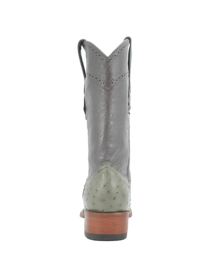 Cuadra Men's Ostrich Versache Toe Boot - Evergreen Fog