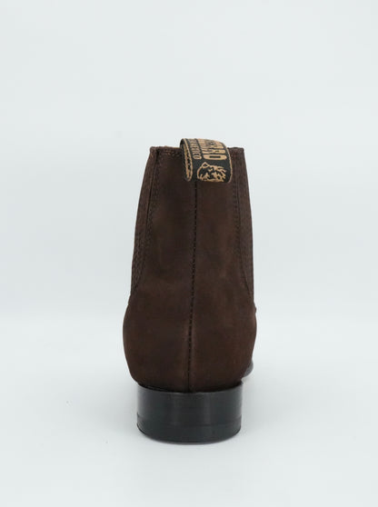 Besserro Kid's Nobuck Charro Short Boot - Dark Tobacco