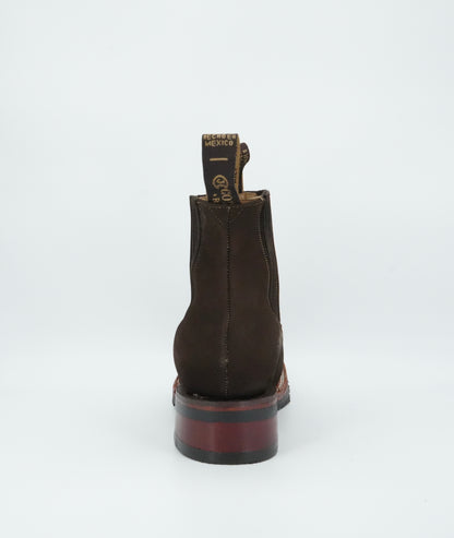 La Sierra Men’s Nobuck Leather Light Chocolate Short Boot