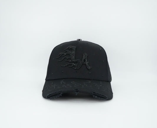 Klan Hats Los Angeles Distressed Flame Cap
