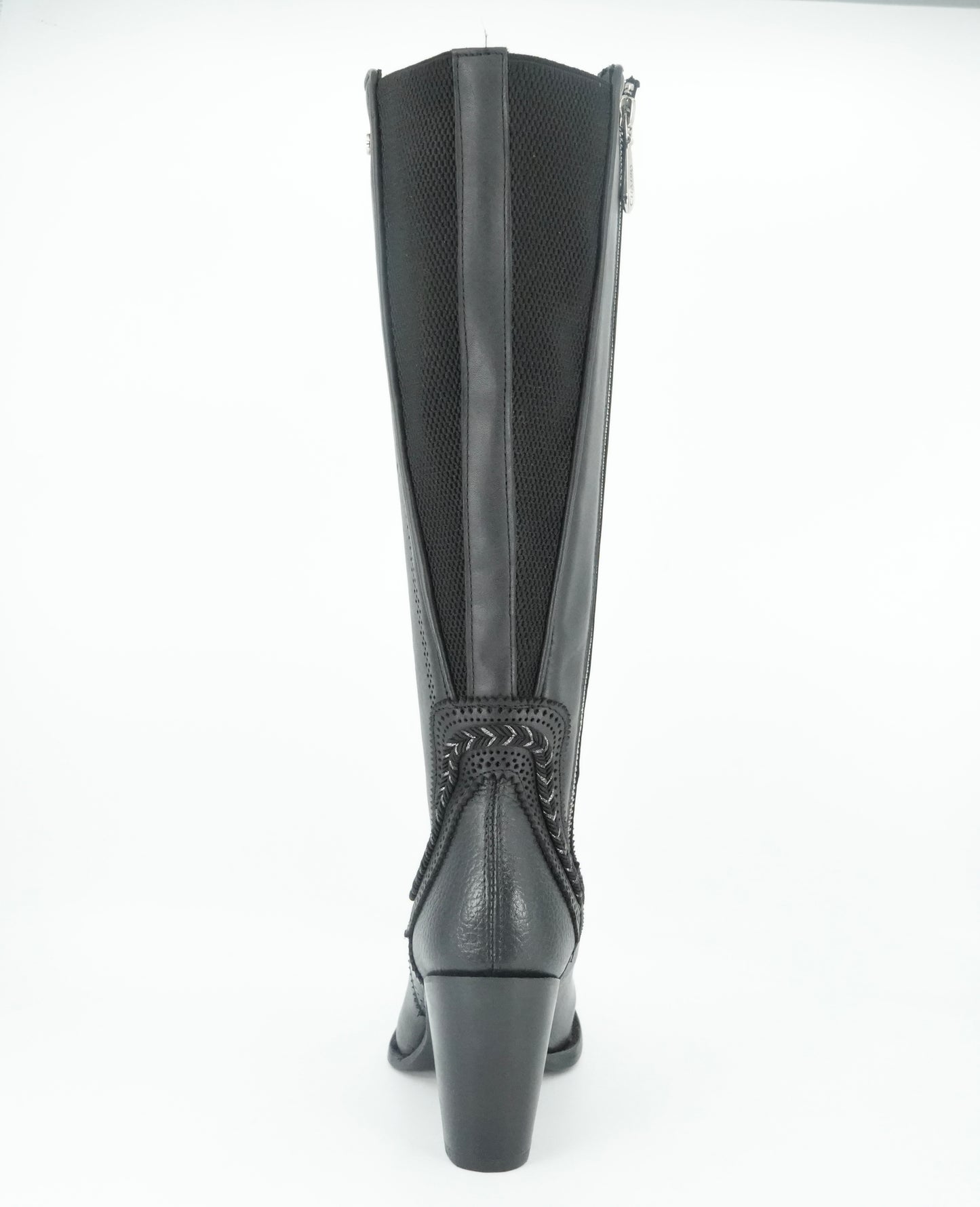 Cuadra Women's Bovine Laser Round Toe Leather Boot - Black