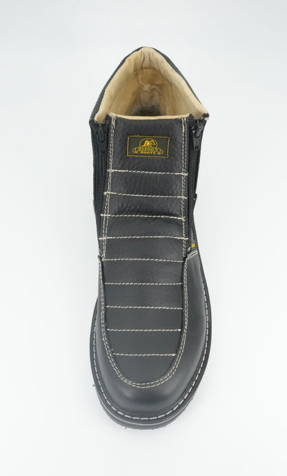 Diego's Boots Men’s Short Round Toe Work Boot - Black