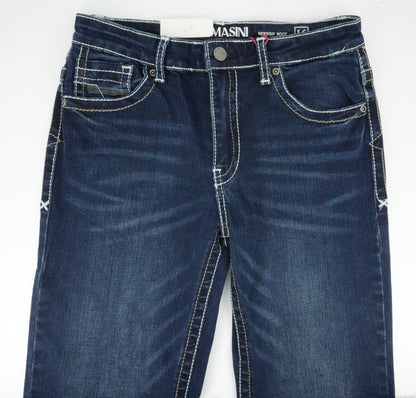 Boy’s Lamasini Premium Quality Modern Boot Cut Dark Blue Jean