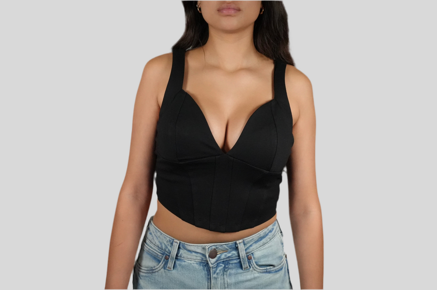 Blashe Corset Crop Top - Black