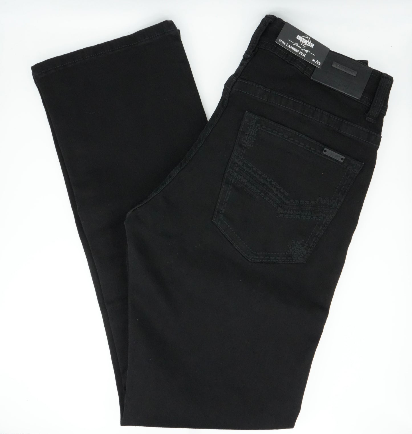 Lamasini Men's Blacked Out Modern Boot Jean