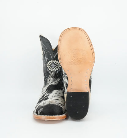 Rock'em Kid's Cow Hair White/Black Boots Size: 13 US / 20 MEX  *AS SEEN ON IMAGE*