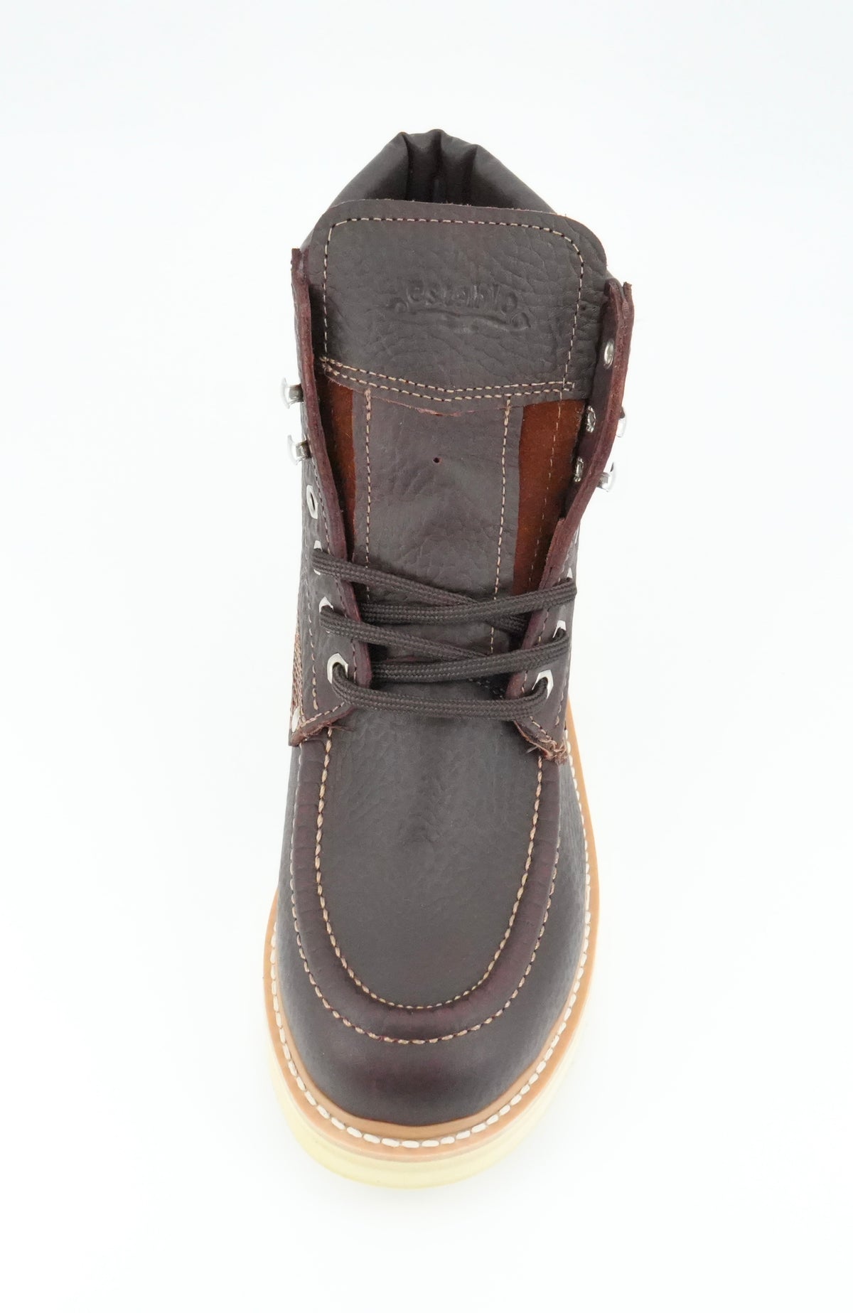 Establo Men's Moc Toe Lace Up Work Boot - Shedron