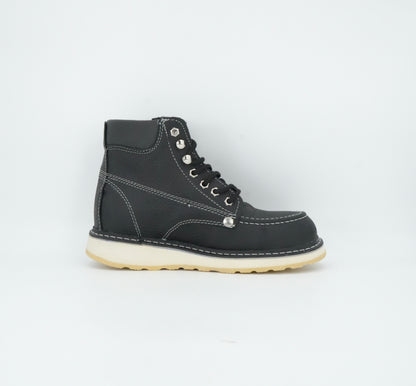 Hooch Men's 6" Steel Toe Work Boot - Black