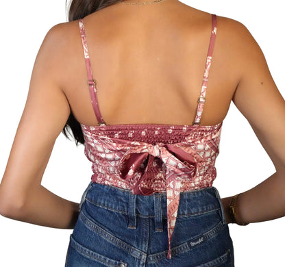 Rock & Roll Denim Women's Bandana Tank Top - Burgundy