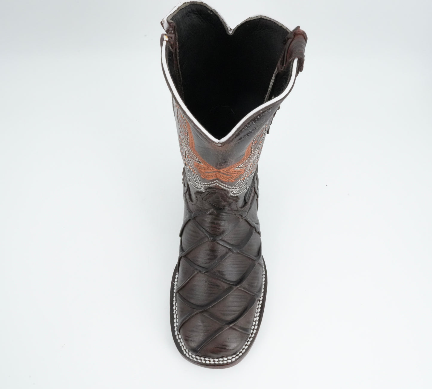 Chaparral Kid’s Pirarucu Fish Print Brown Boot