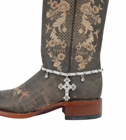 Women's Charm Chain Boot Accessories - Cross