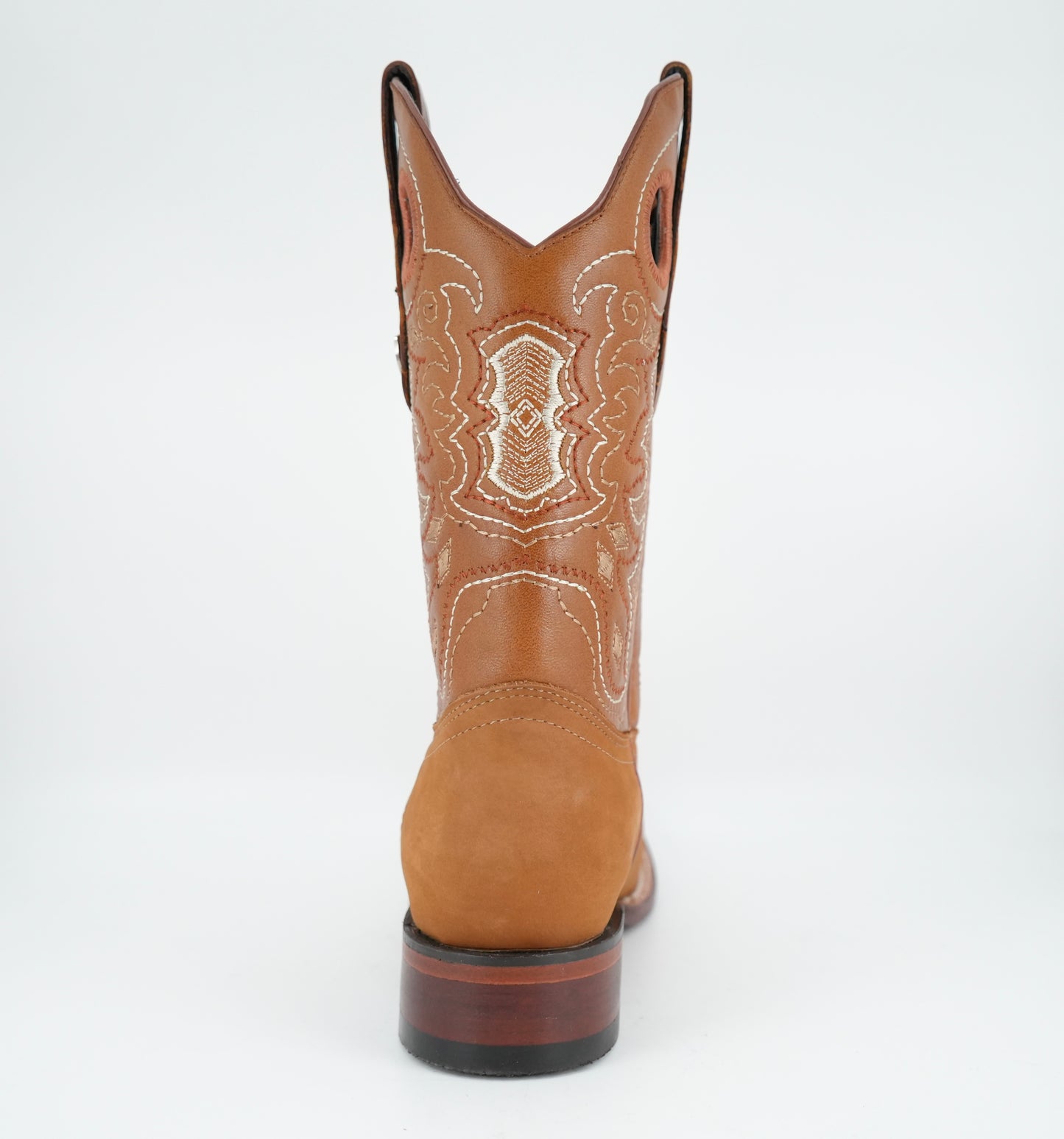 Wild West Botas Nobuk Camel con punta cuadrada para hombre