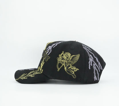 Kevin Hats LA Cupid Black/Yellow/Purple Design Cap