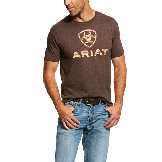 Ariat Liberty USA camiseta marrón jaspeado