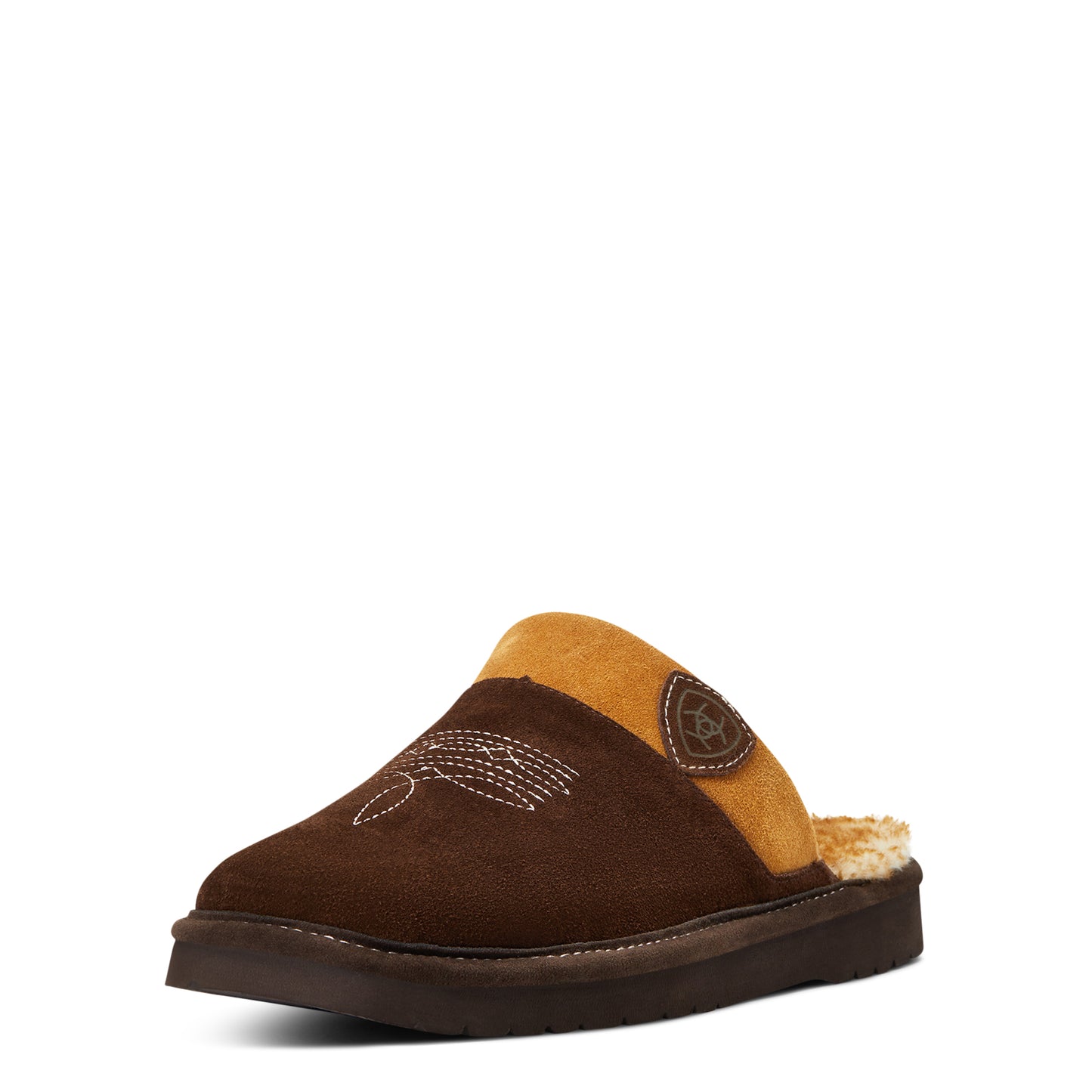 Men's Ariat Silversmith Square Toe Slippers- Chocolate