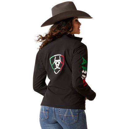 Ariat Classic Mexico Team Softshell Brand Jacket - Black