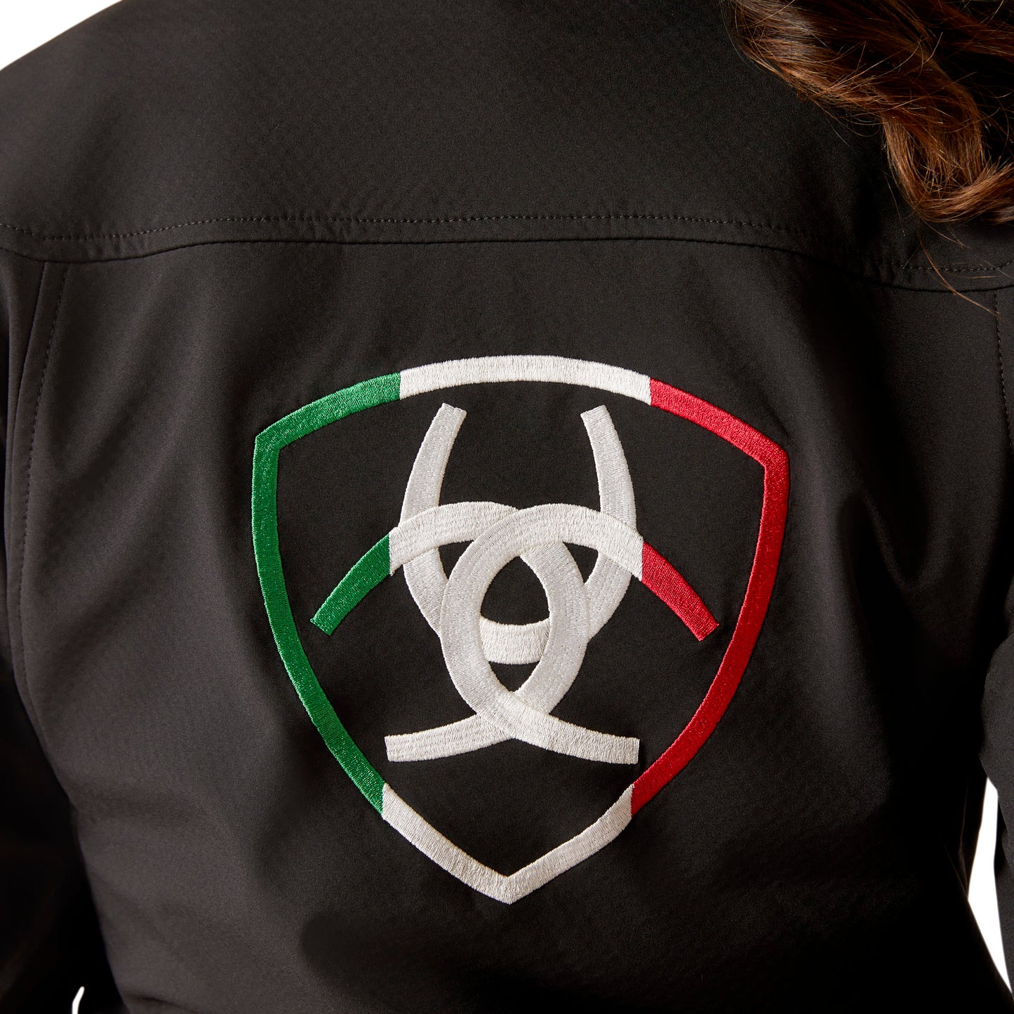 Ariat Classic Mexico Team Softshell Brand Jacket - Black