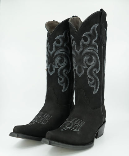 Vaquero Signature Women’s Black Nobuck Snip Toe Boot