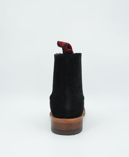 Quincy Men's Black Suede Leather Short Boot