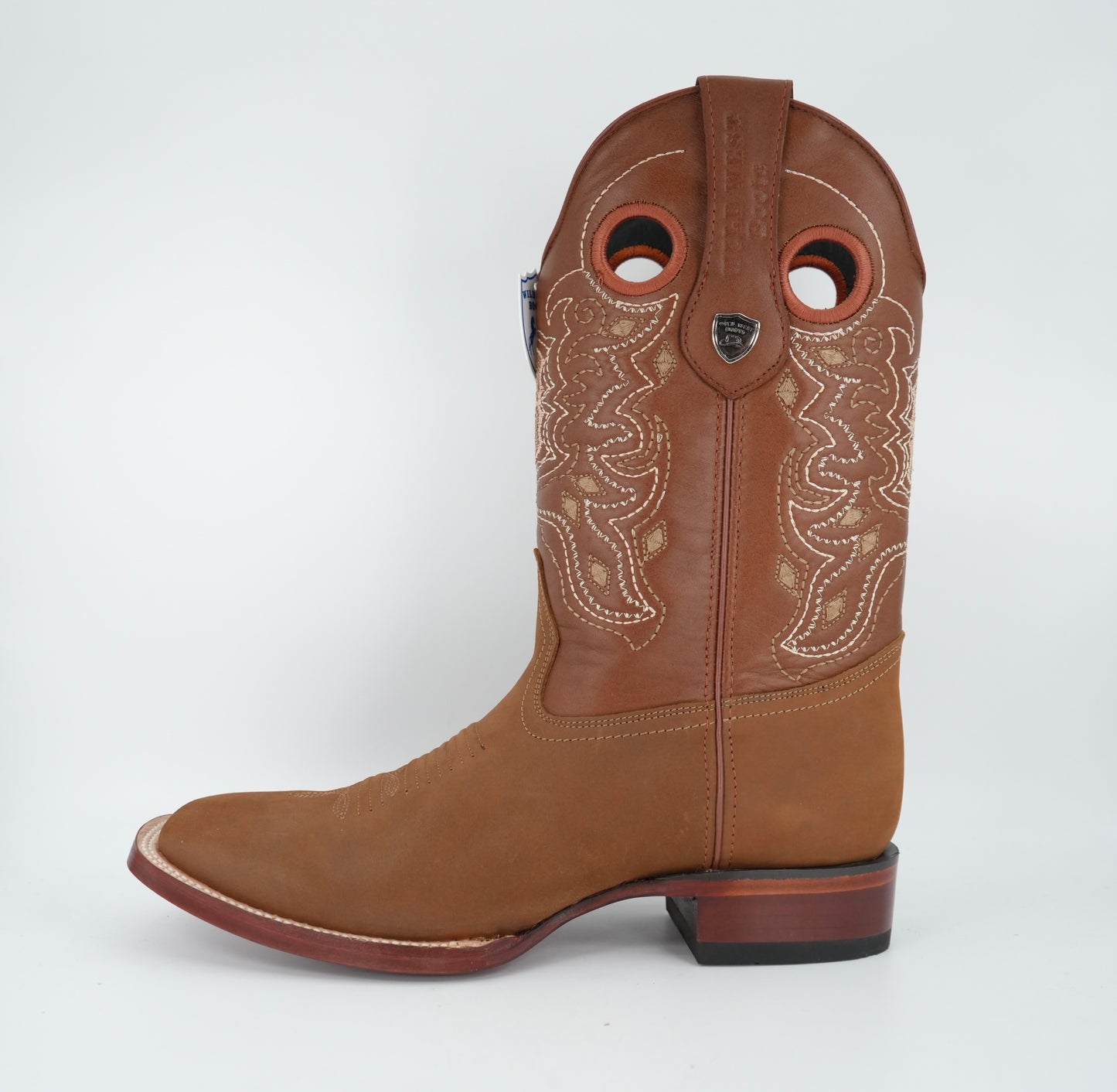 Wild West Botas Nobuk Chedron con punta cuadrada para hombre