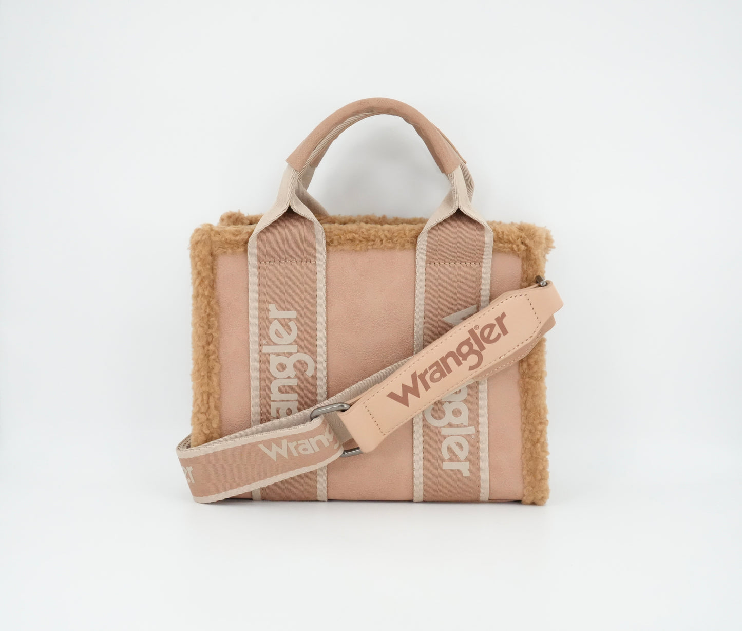 Wrangler Sherpa Small Canvas Tote/Crossbody - Khaki