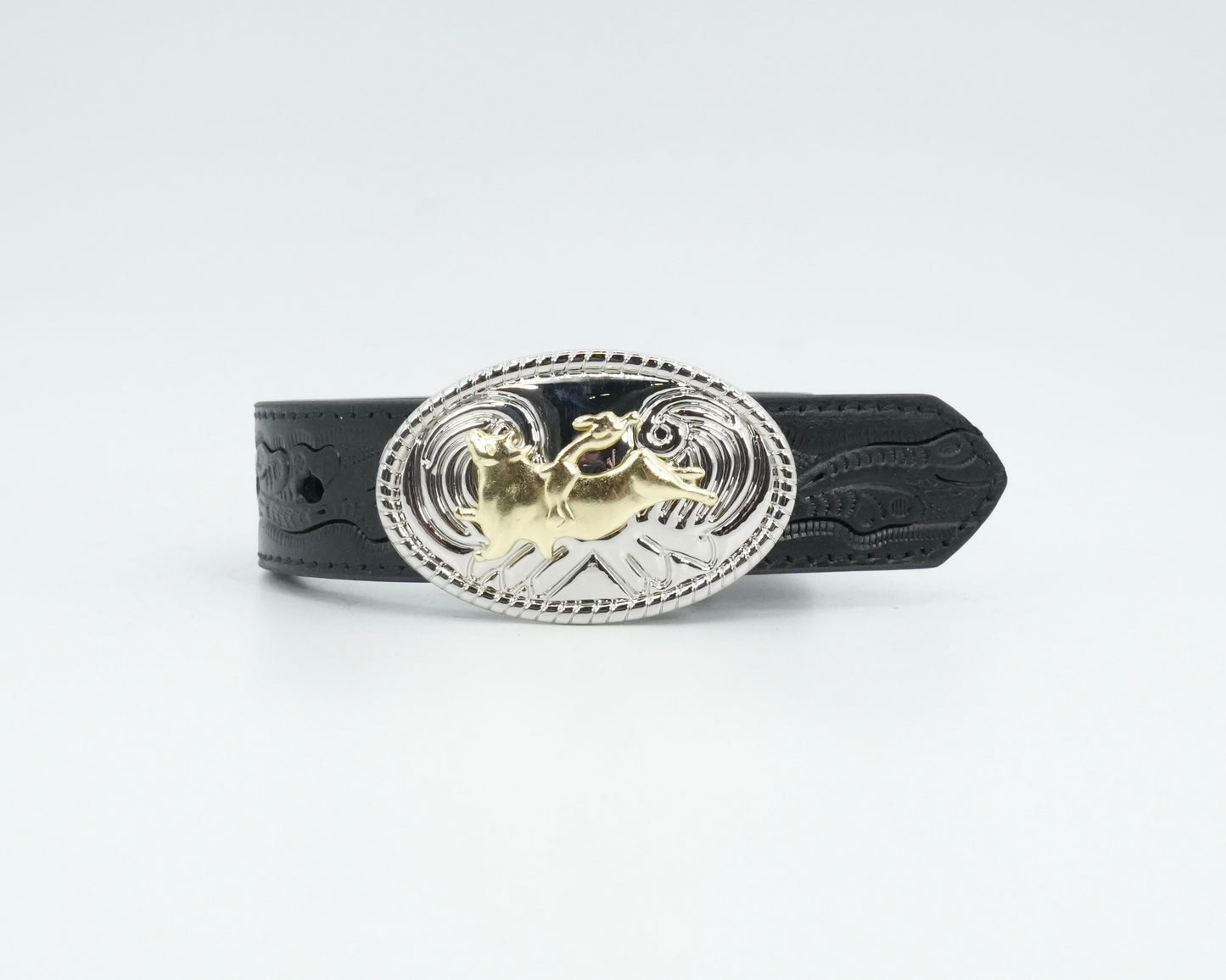 Nocona Kids Bull Rider Black Embroidered Belt