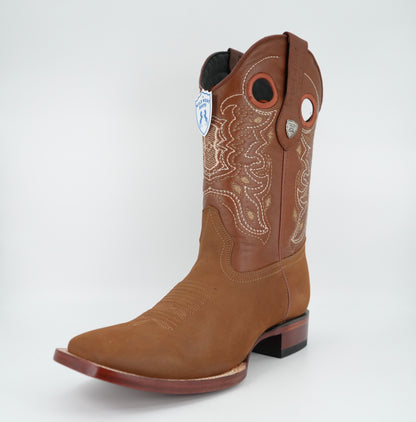 Wild West Botas Nobuk Chedron con punta cuadrada para hombre