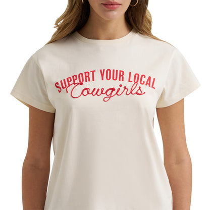 Wrangler Retro Women's Cowgirl T-Shirt - Antique white