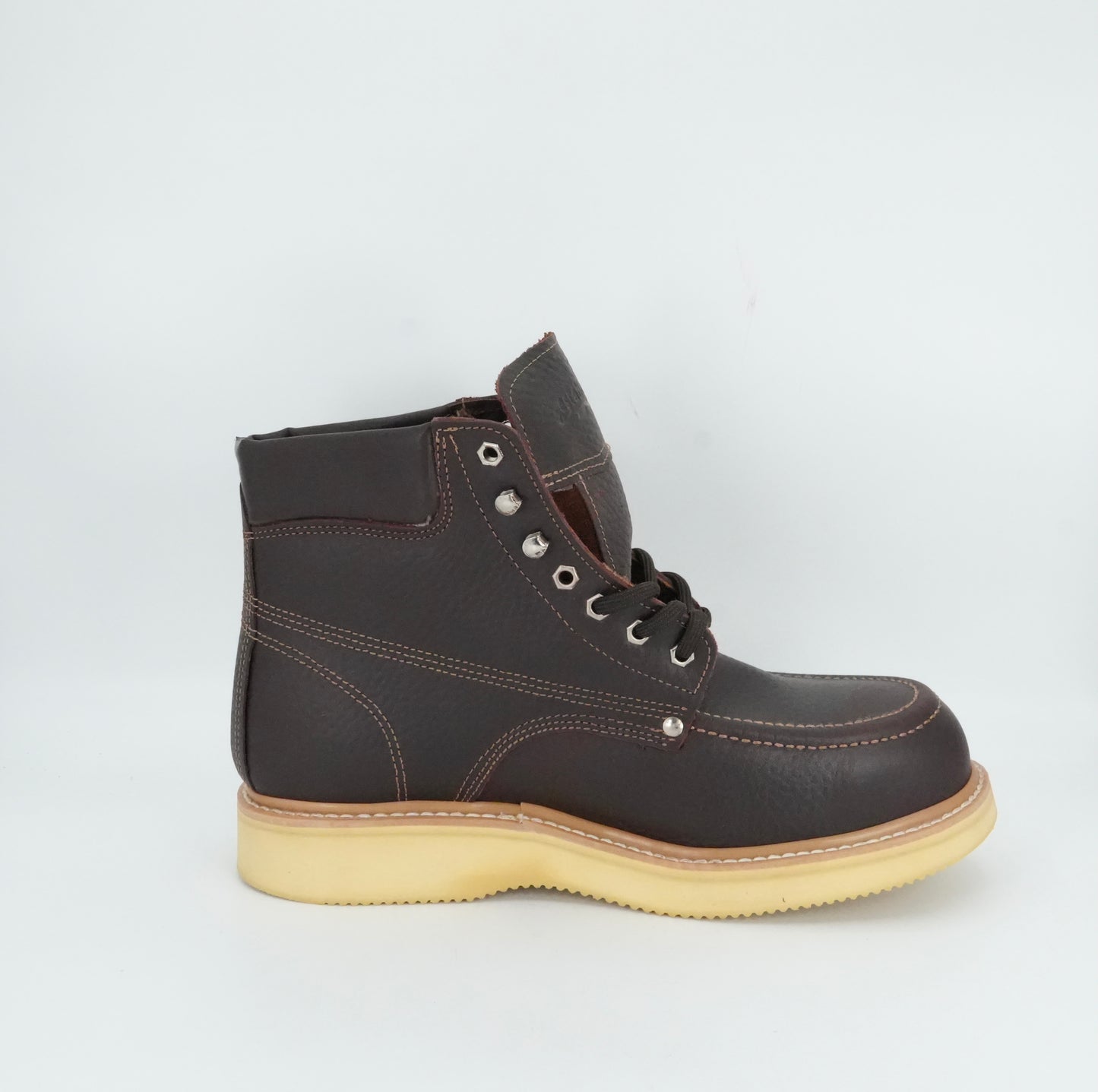 Establo Men's Leather Steel Toe Lace Up Work Boot - Shedron