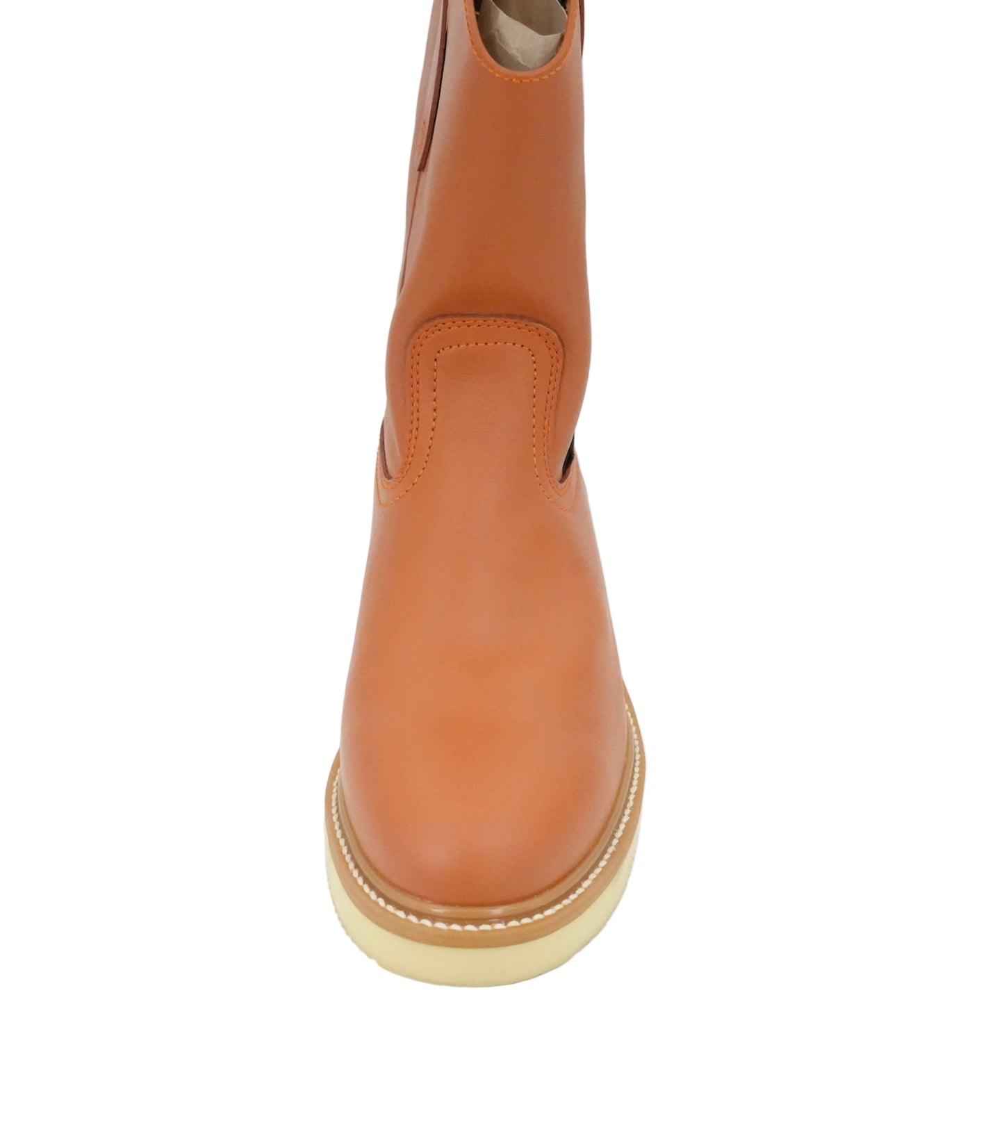Original Michel Men's Pull Up Fine Line Sole Oval Toe Work Boot - Honey