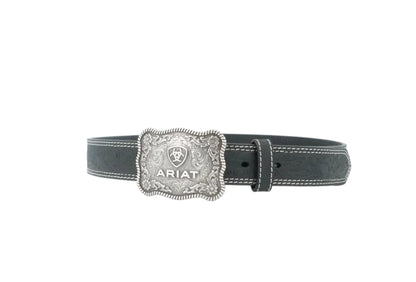 Ariat Girl's Floral Embossed Belt - Black