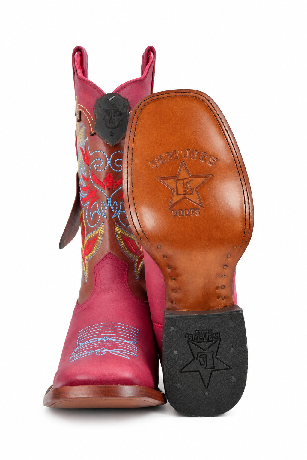 Los Altos Women's Boots Multi Color Stitch Work Boot - Red