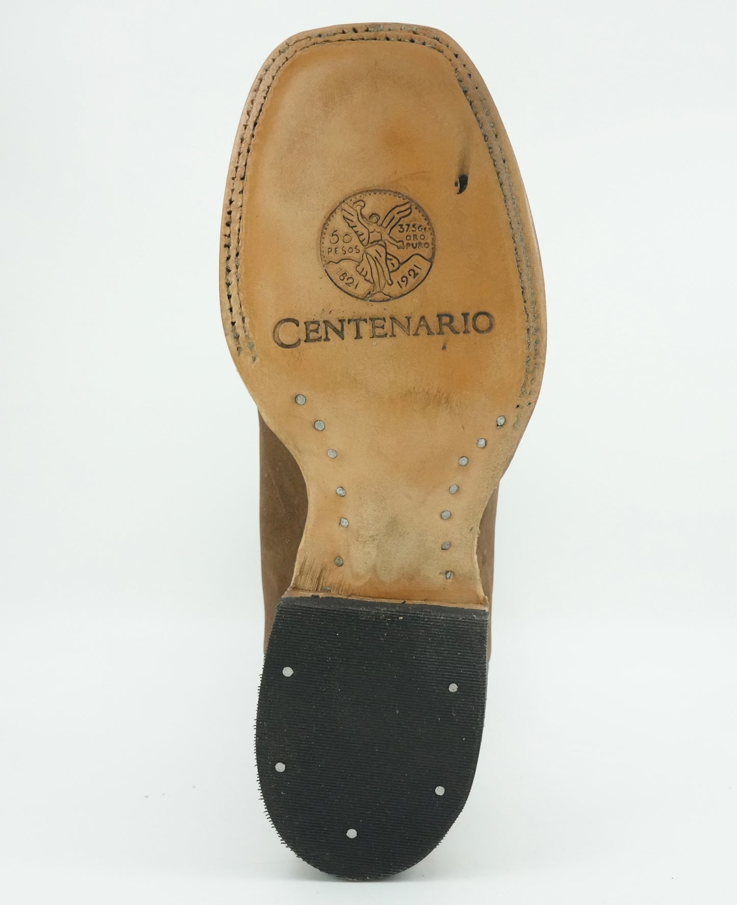 Centenario Women's Brown Crazy Embroidered Square Toe Boot