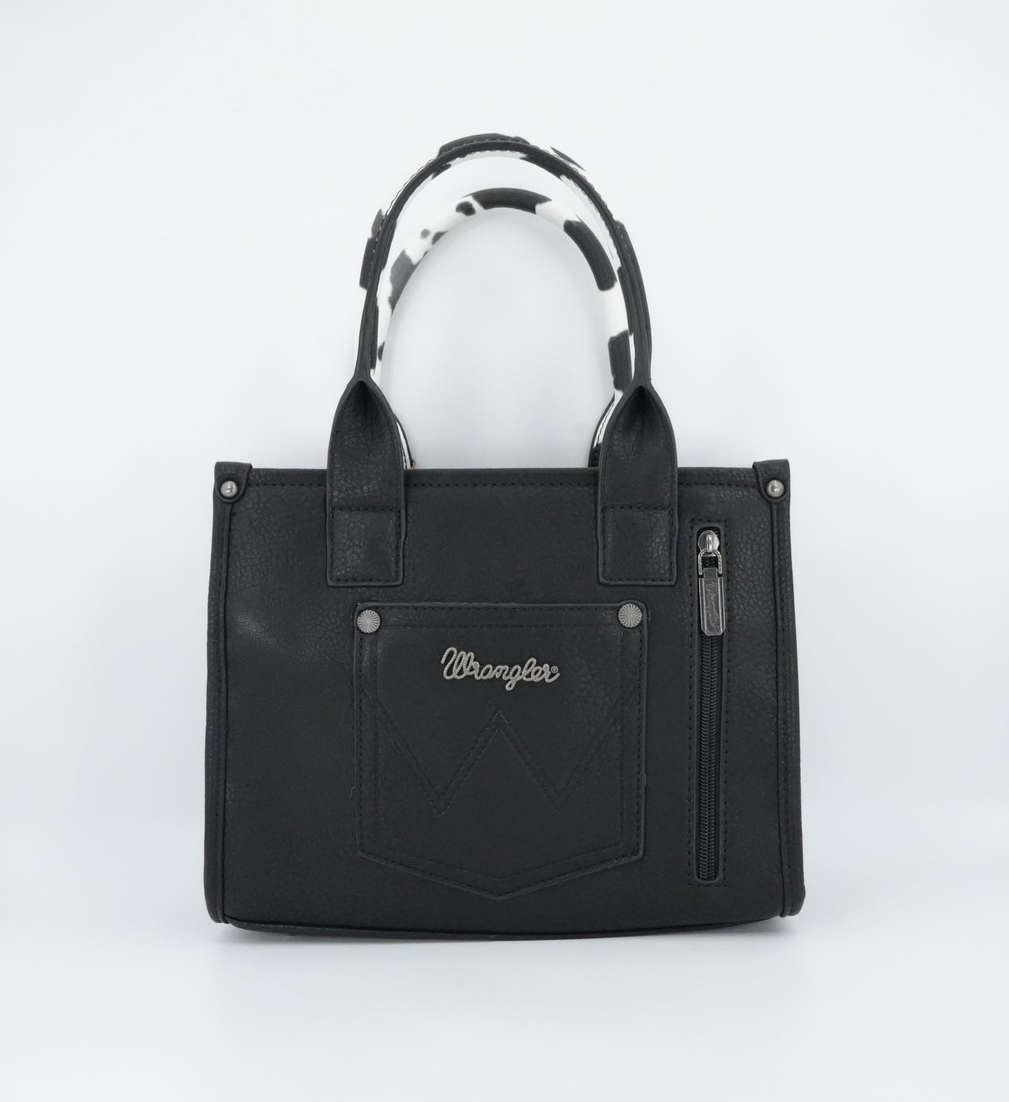Wrangler Cow Print Concealed Carry Tote/Crossbody - Black